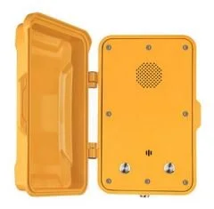 Yellow emergency push to call phone - 2 buttons