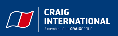 Craig International logo with a stylized flag icon and text