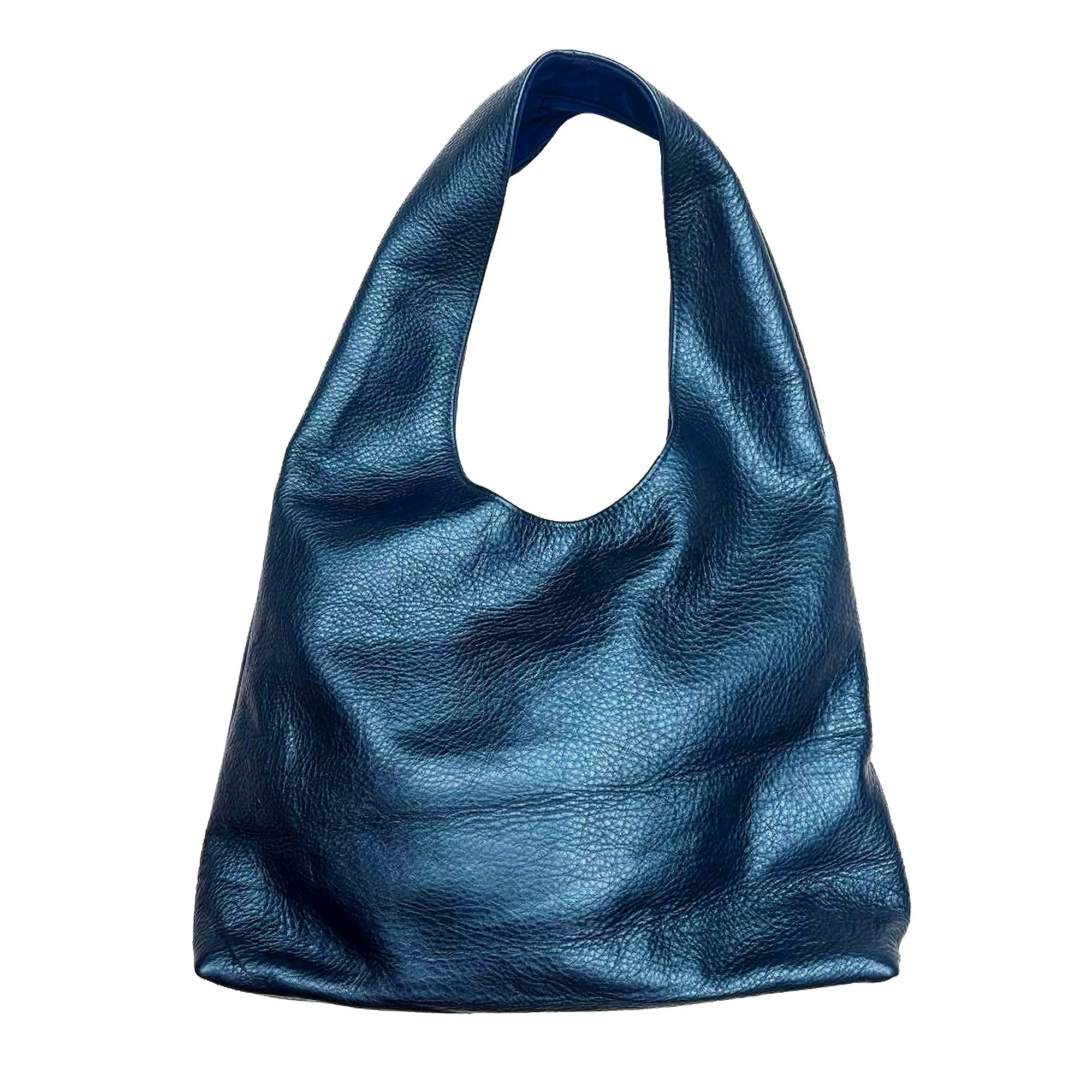 Midi Sack Blue Metallic