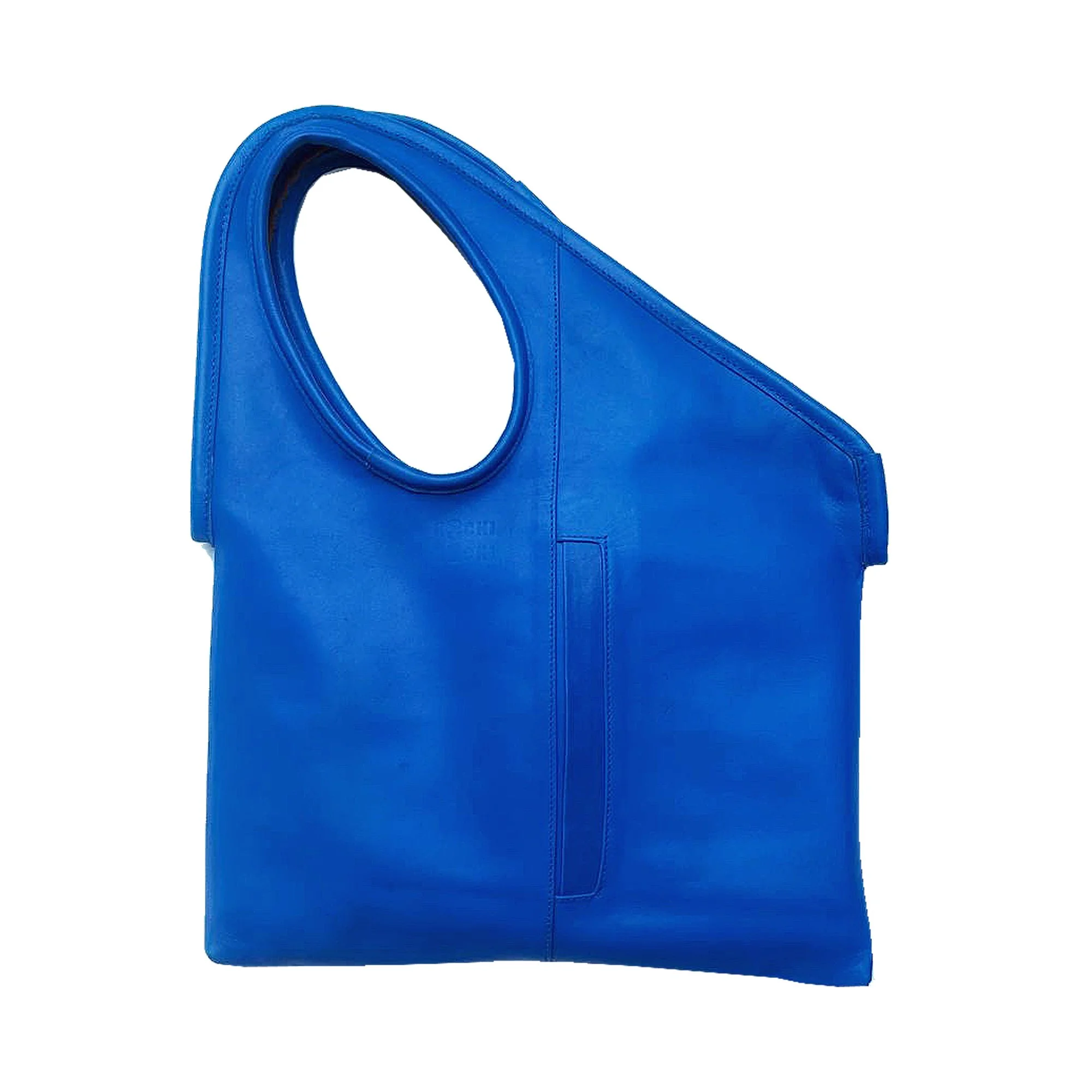 Asymmetrical Royal Blue/Orange Polka