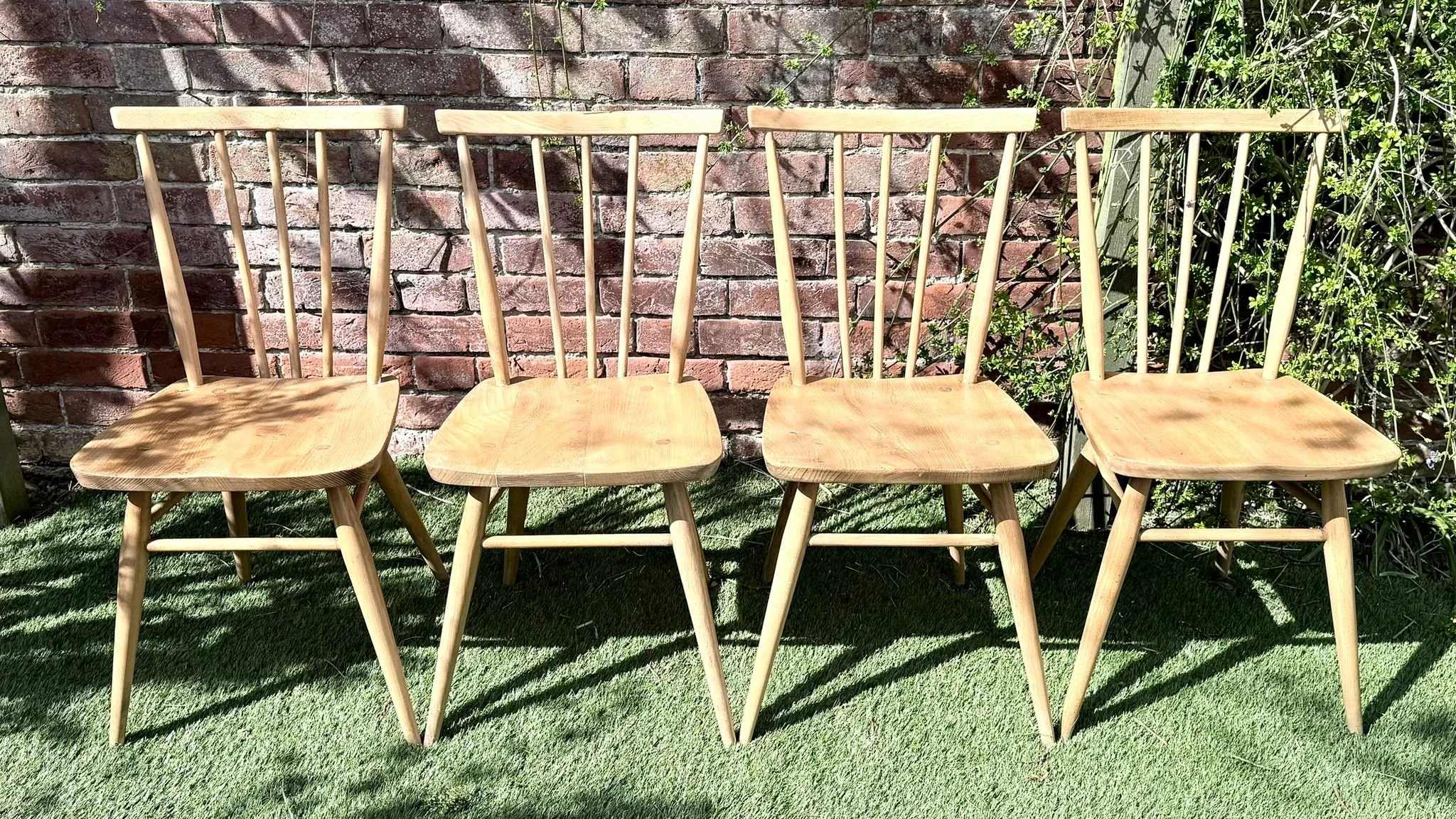 Vintage Ercol Dining Chairs x 4