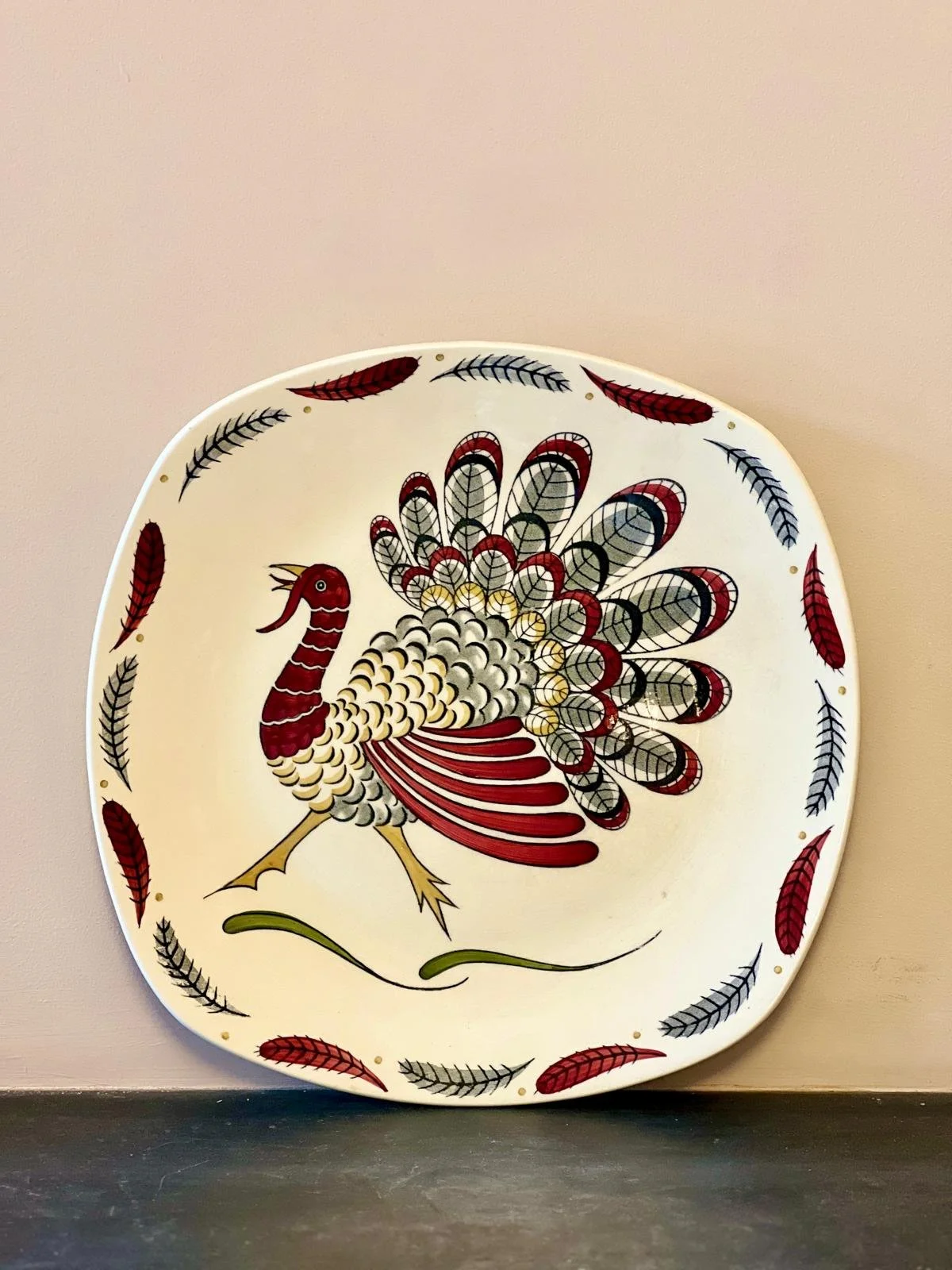 'Gay Gobbler' Plate (27cm x 27cm) rare