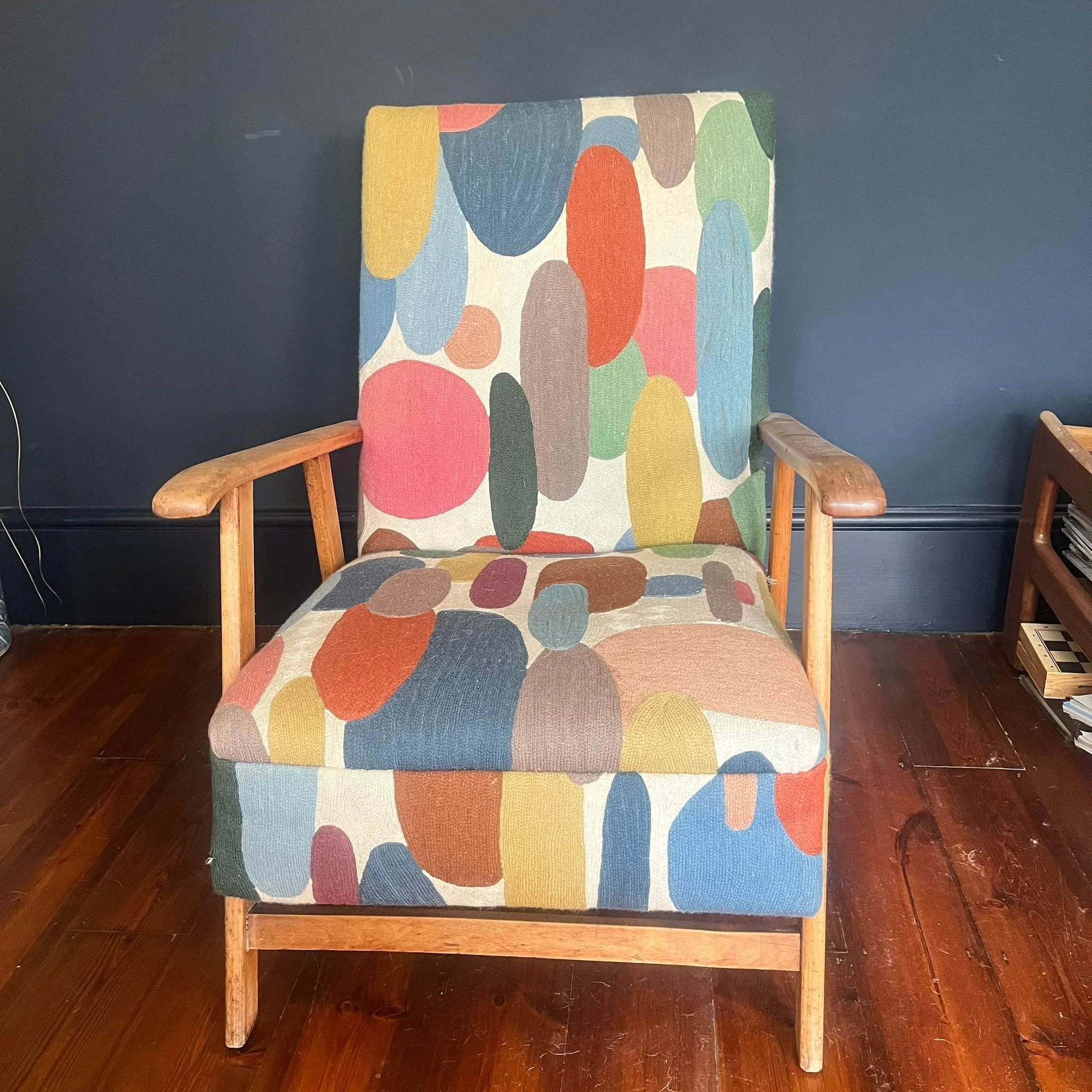 Danish armchair reupholstered
