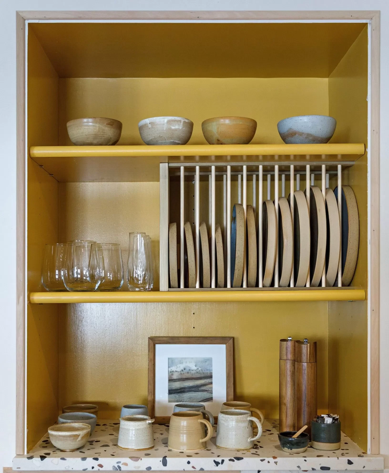 deisgner moodboard with swatches and paint colours