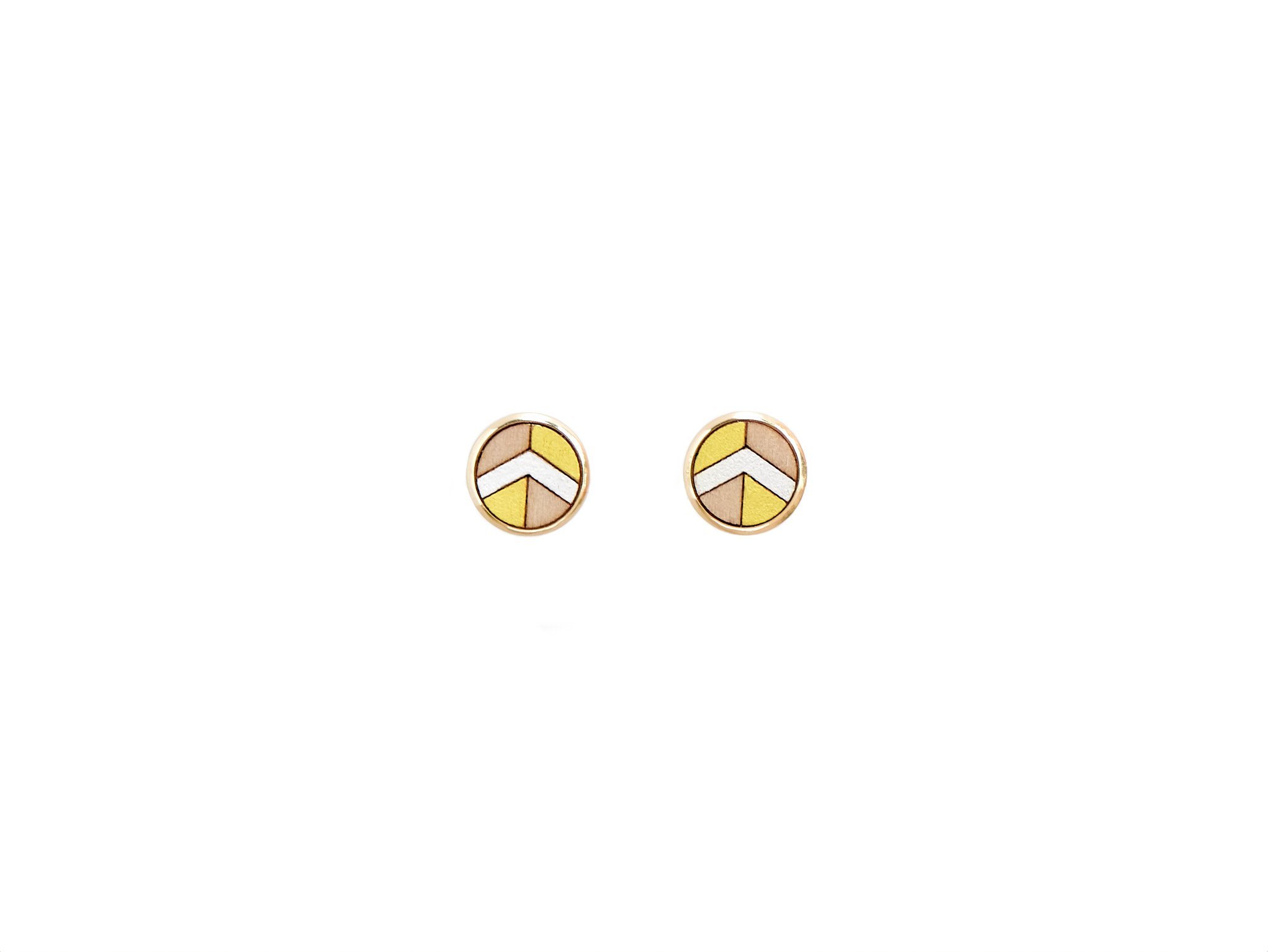 Chevron+Hand+Painted+Stud+Earrings+-+Yellow+ww.jpg