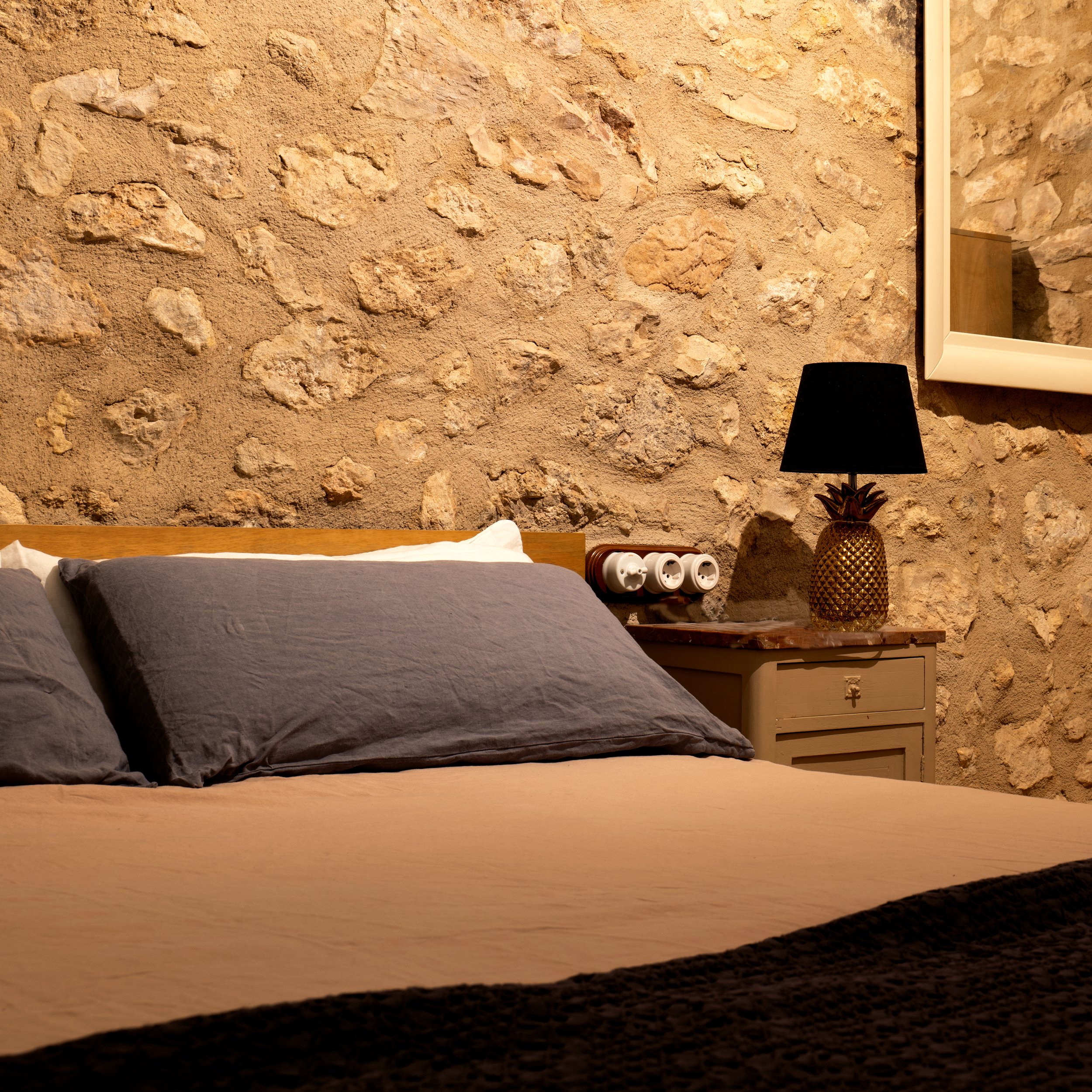 Relax in our elegantly designed rooms, blending Mediterranean style with modern comforts. Enjoy privacy and tranquility for the ultimate retreat experience.