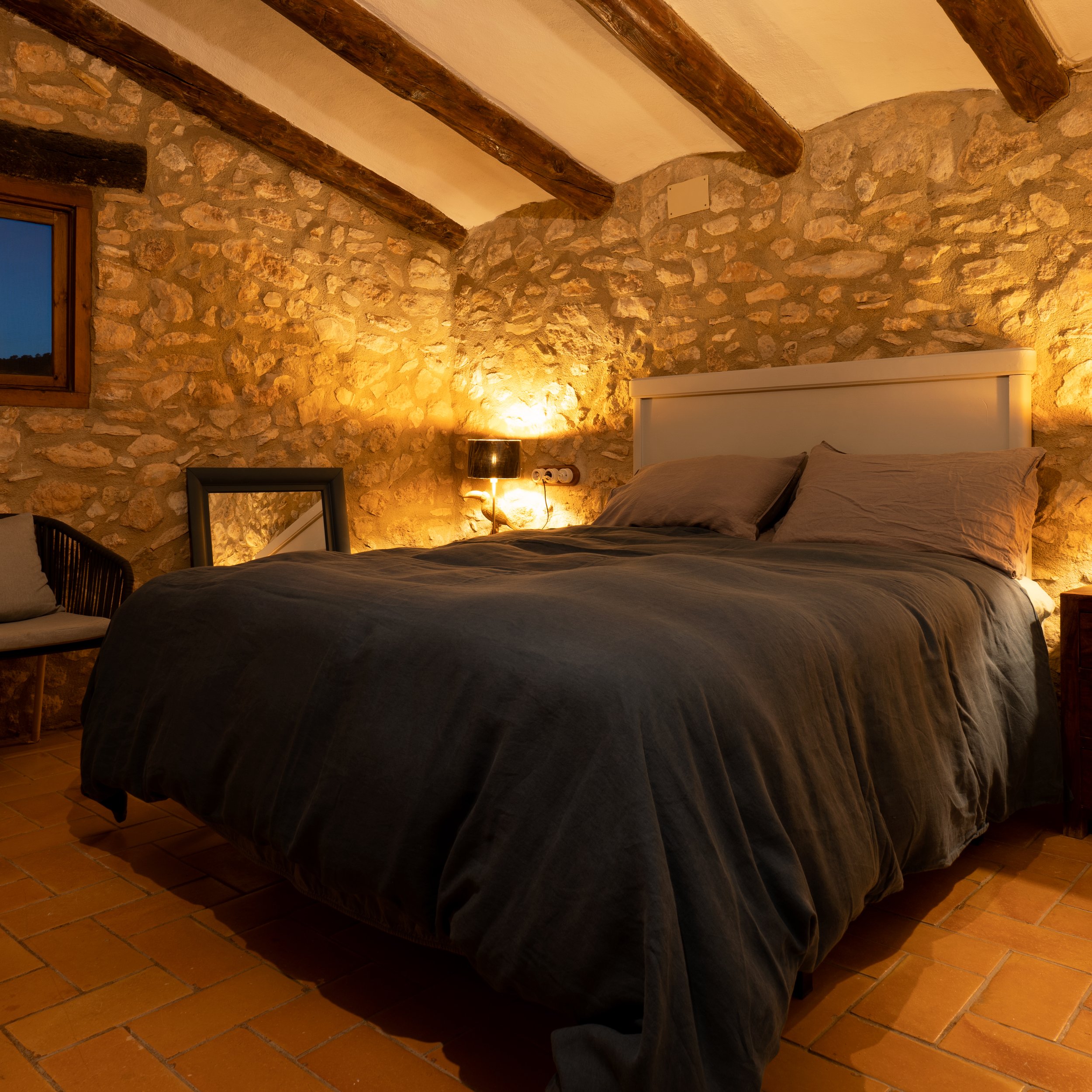 De-stress in our elegantly designed rooms, blending Mediterranean style with modern comforts. Enjoy privacy and tranquility for the ultimate retreat experience.