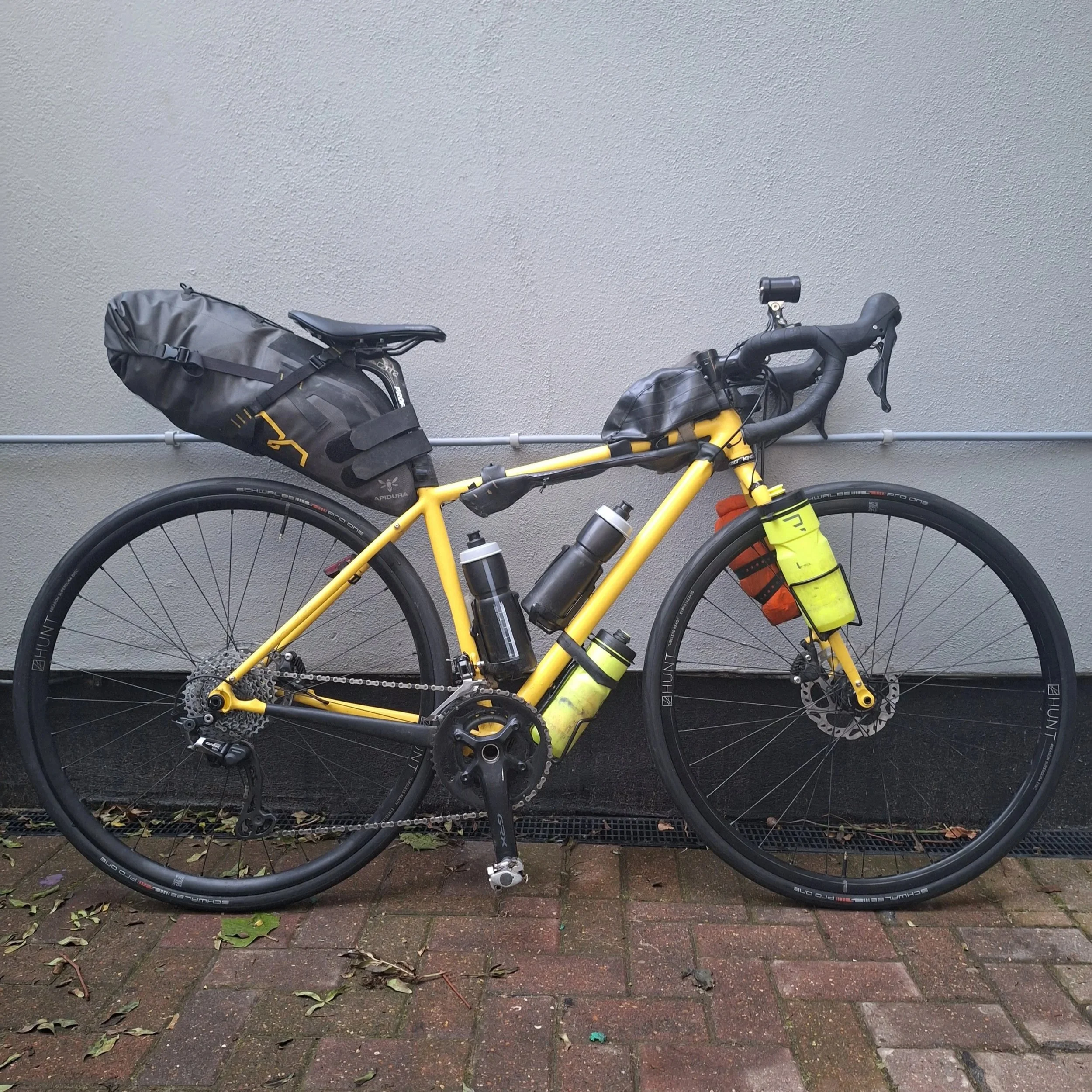 yellow bikepacking bag