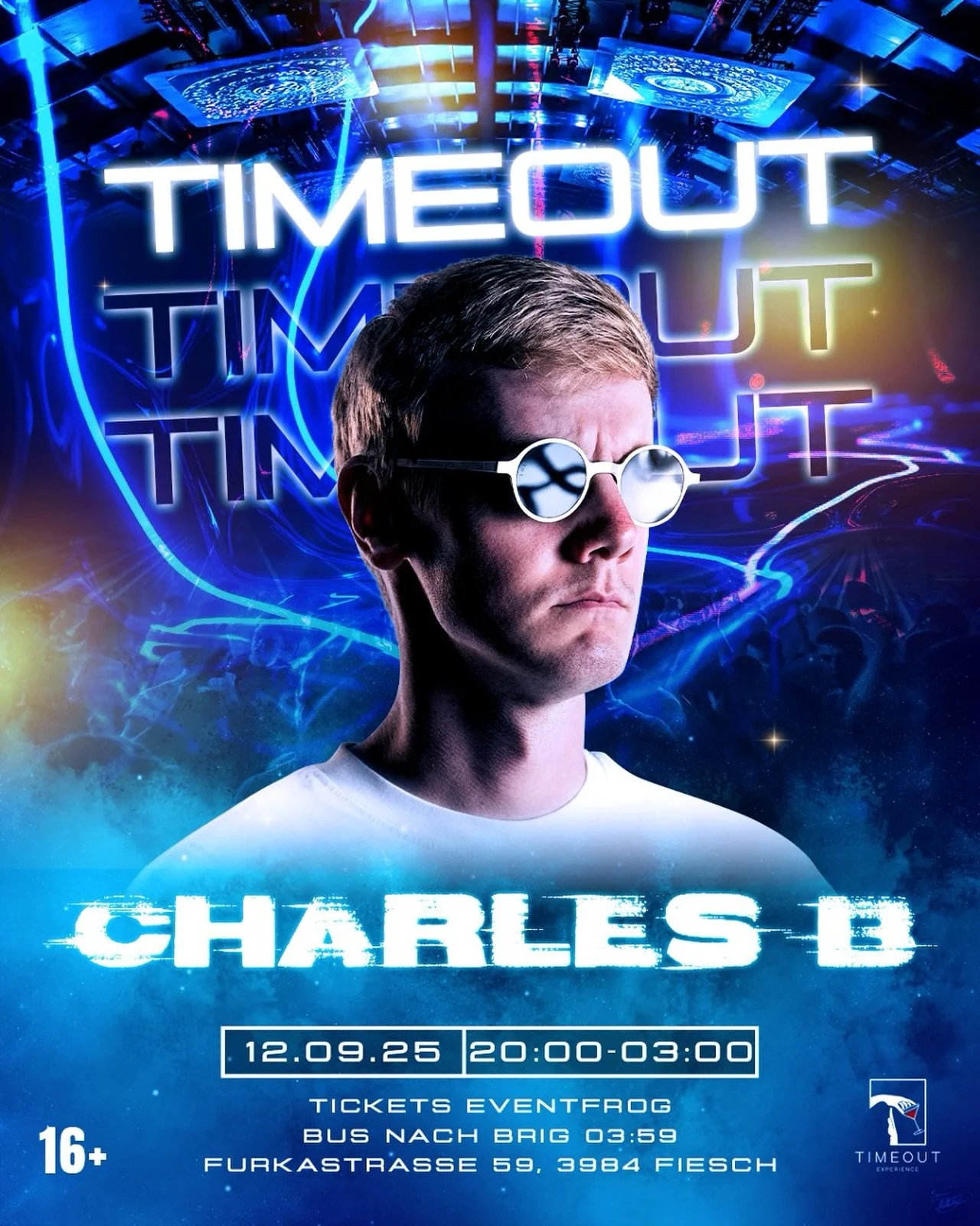 🚨 TIMEOUT PRESENTS: @djcharlesb &ndash; LIVE IN FIESCH 🚨

🎟️ Early-Bird-Tickets ab sofort erh&auml;ltlich (limitiert!)
📍 TimeOut, Fiesch
🗓️ 12.09.2025
🕘 Doors: [20:00]
👕 Dress to dance.

📲 Ticket Link in Bio 

#timeoutfiesch#charlesb#fiesch#a