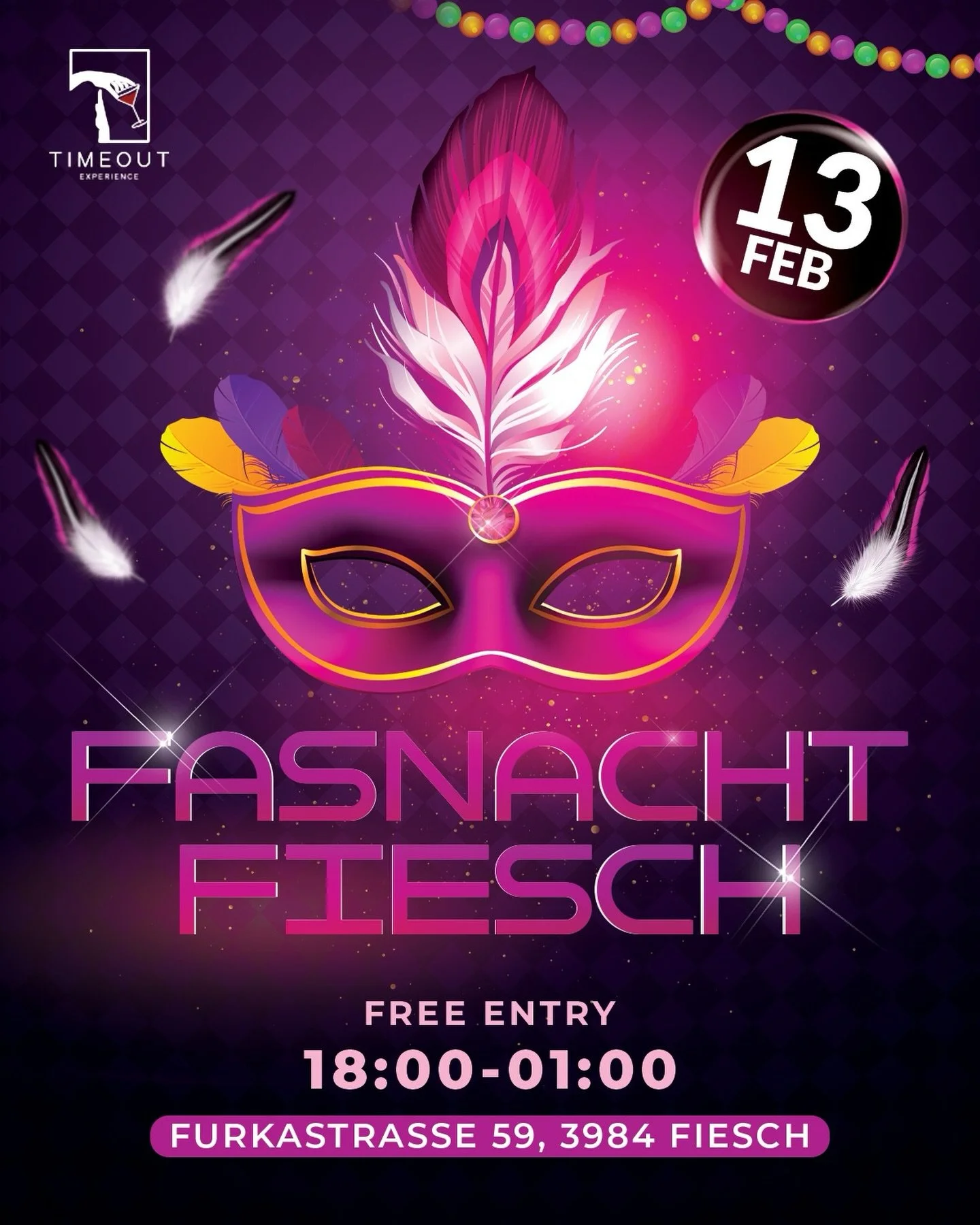13. Februar 18:00-01:00
Fasnacht Fiesch 🎉🎊

#timeout#timeoutfiesch#fiesch#fasnachtfiesch#aletscharena