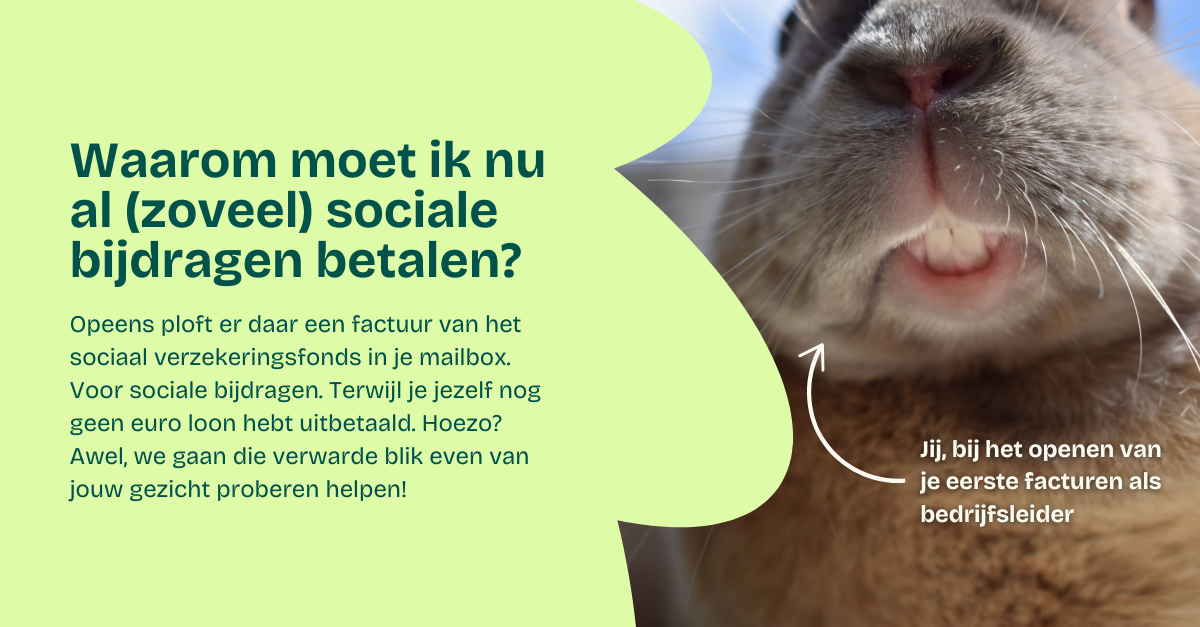 Waarom moet ik sociale bijdragen betalen als ik nog geen loon kreeg uit mijn vennootschap?