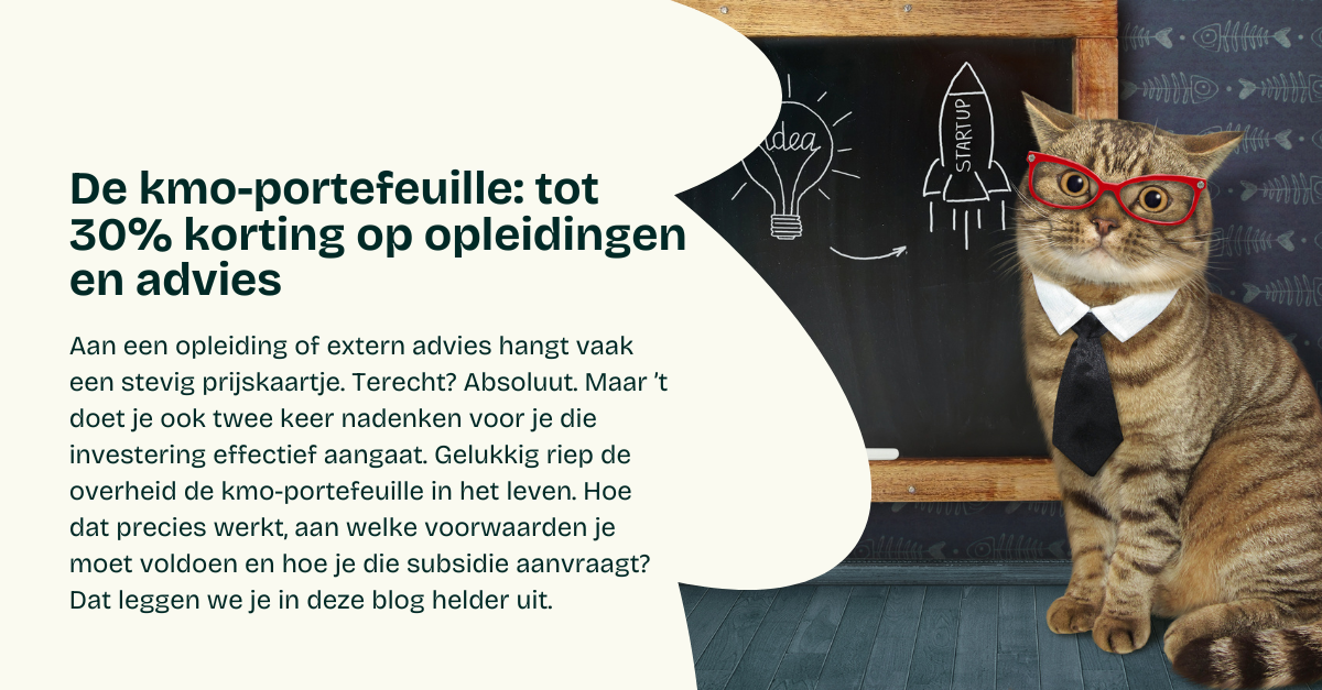 De kmo-portefeuille: tot 30% korting op opleidingen en advies