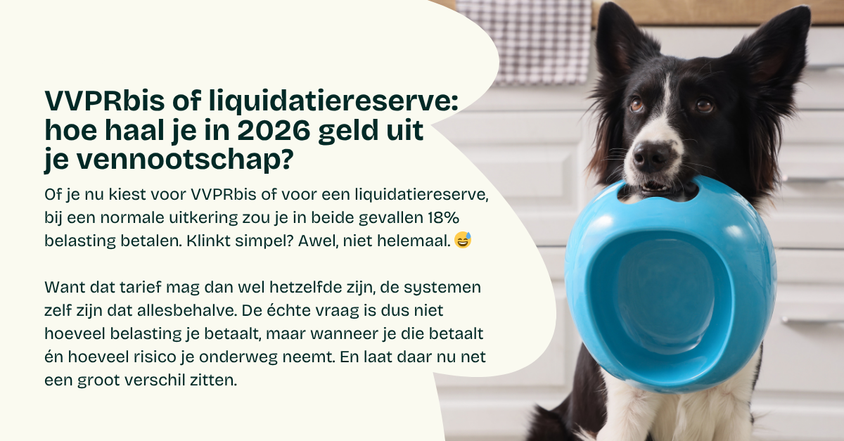 VVPRbis of liquidatiereserve: hoe haal je in 2026 geld uit je vennootschap?