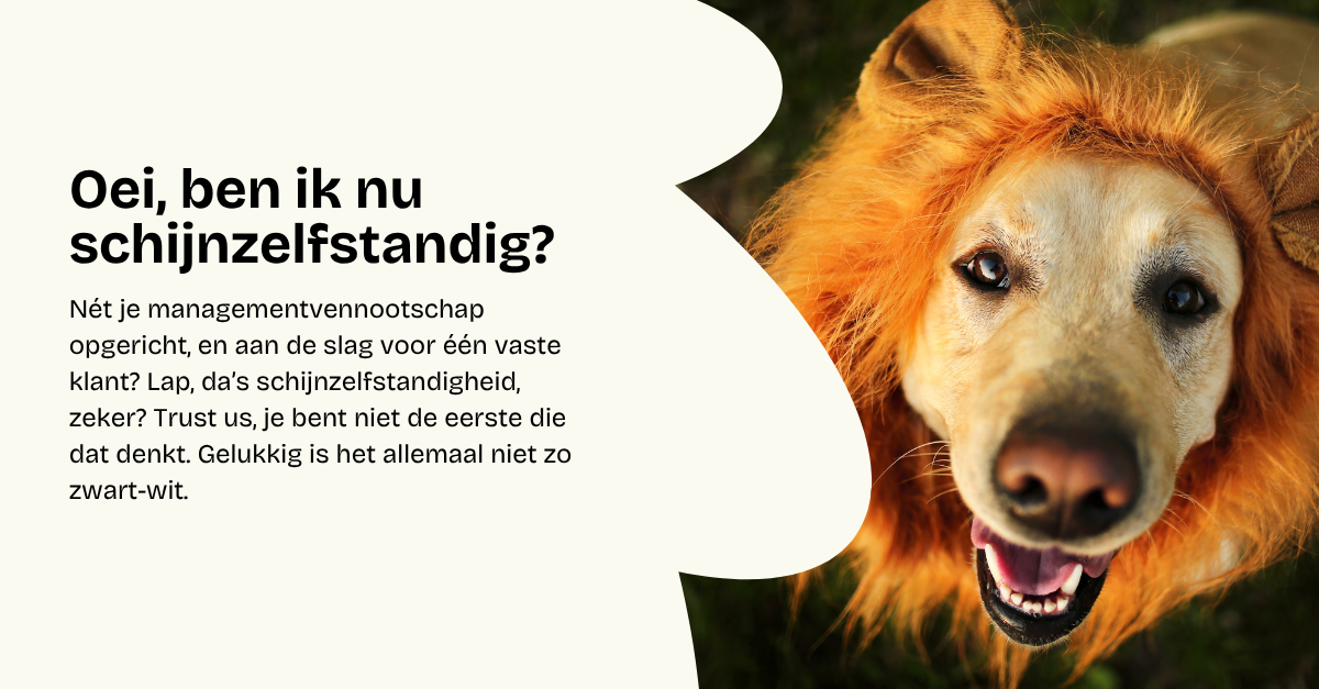 Oei, ben ik nu schijnzelfstandig?