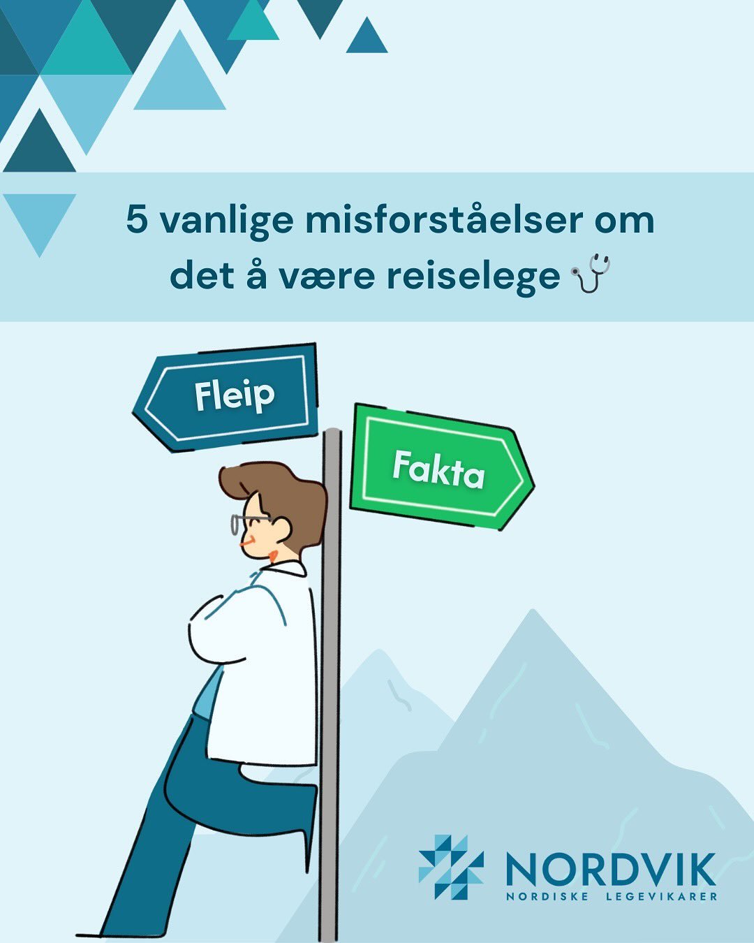 🩺 5 myter om det &aring; v&aelig;re reiselege - knust!
Swipe 👉 og f&aring; sannheten om arbeidslivet.

❌ Bare for nyutdannede?
❌ M&aring; du reise langt?
❌ D&aring;rligere l&oslash;nn?

&hellip; Vi sier: Nei, nei og nei.

✅ Vikariat = frihet, erfar