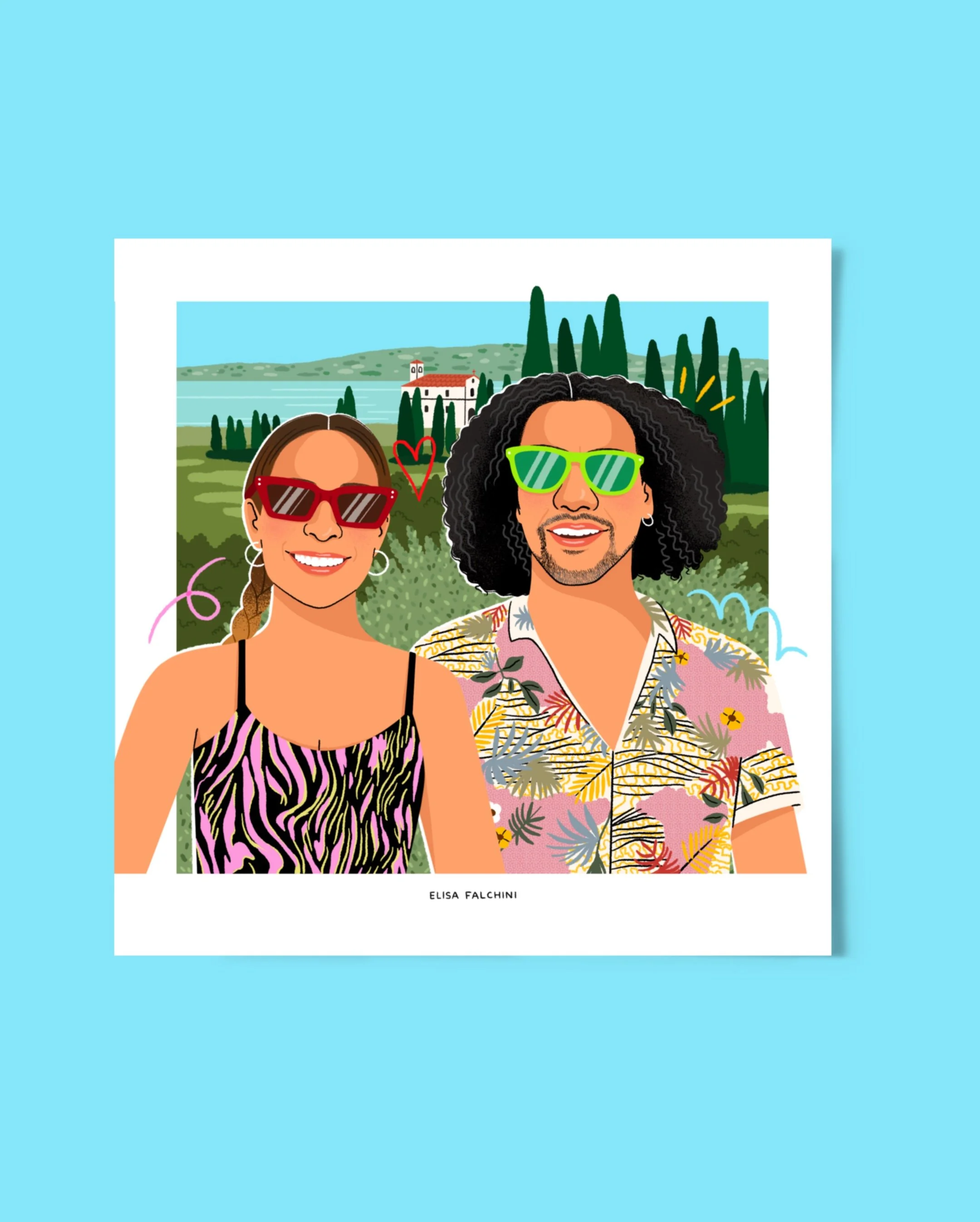 Ritratto di coppia con sfondo