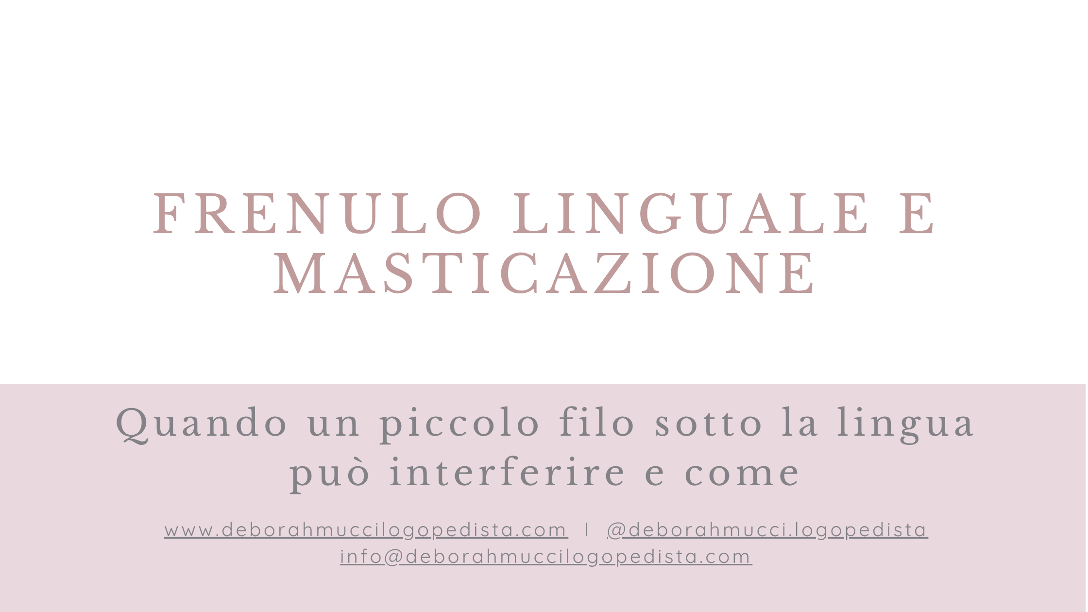 Frenulo linguale e masticazione