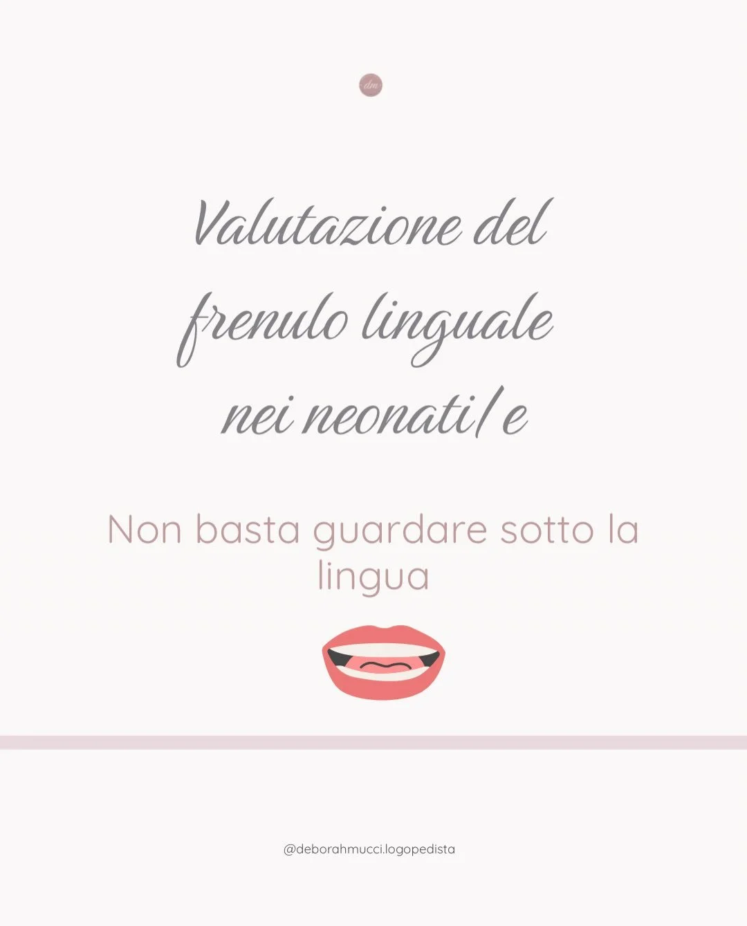 La valutazione del frenulo linguale nel neonatə va ben oltre l&rsquo;anatomia. 

Se vuoi avere maggiori informazioni iscriviti alla newsletter, &egrave; gratuita e arriva ogni due settimane con aggiornamenti e approfondimenti sul tema. Trovi il link 