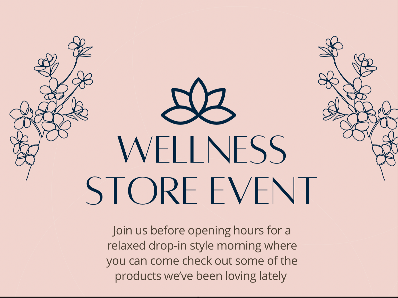 Wellness Store Sip and Sample