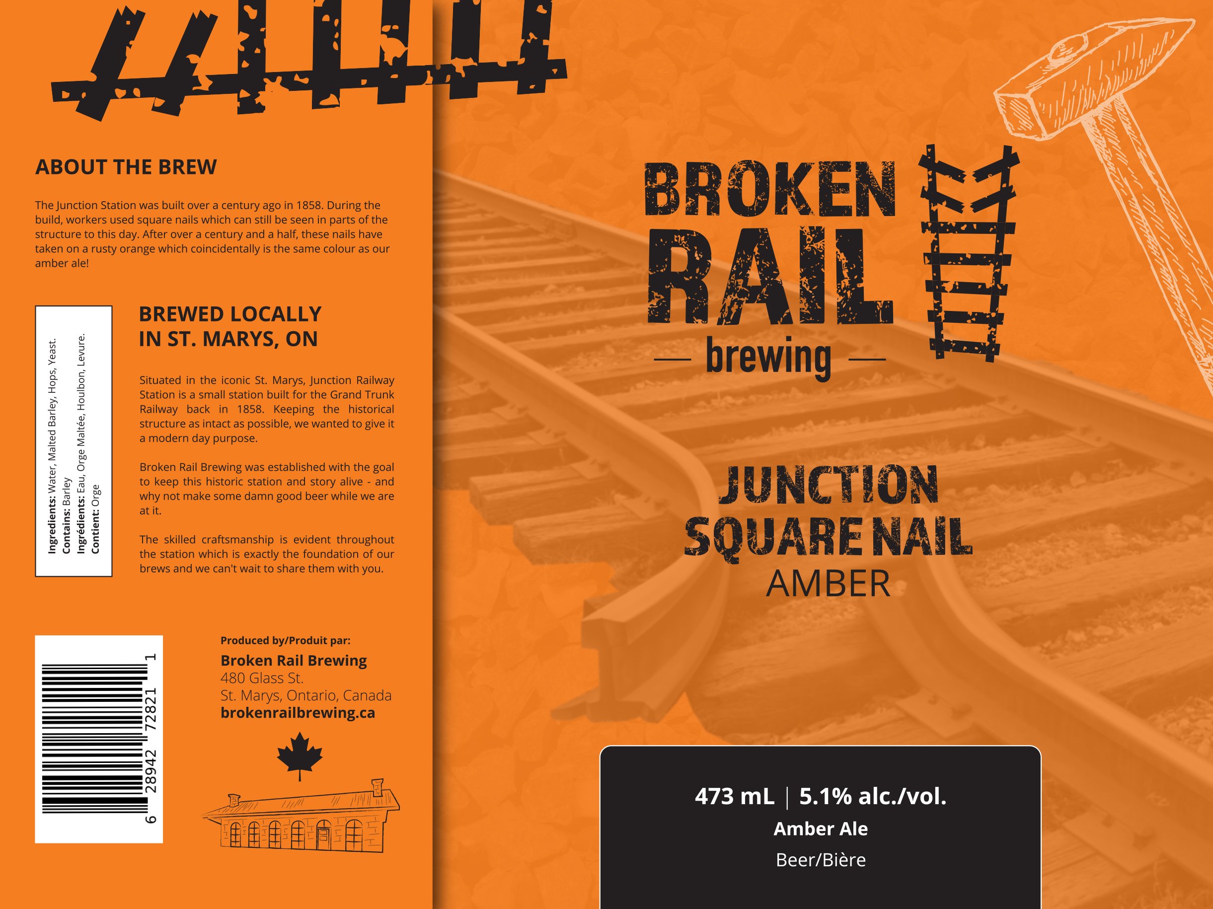 Junction Square Nail - Amber