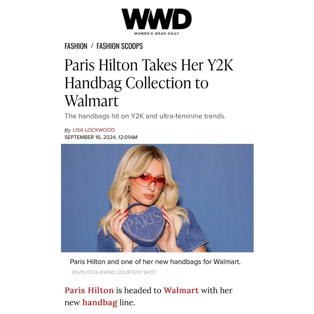 Paris Hilton handbags launch at Walmart!! That&rsquo;s hot! 🔥 #licensing #fashionlicensing #parishilton #thatshot