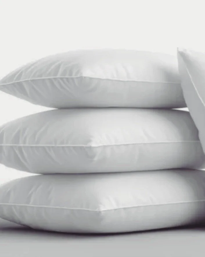 Did you know that we not only supply Down and Feather inserts of all weights and sizes for our custom pillow fabrications, but also a fantastic D+F Alternative?
Hypoallergenic fill encased in a 100% cotton cover, they stand up to the weight and feel 