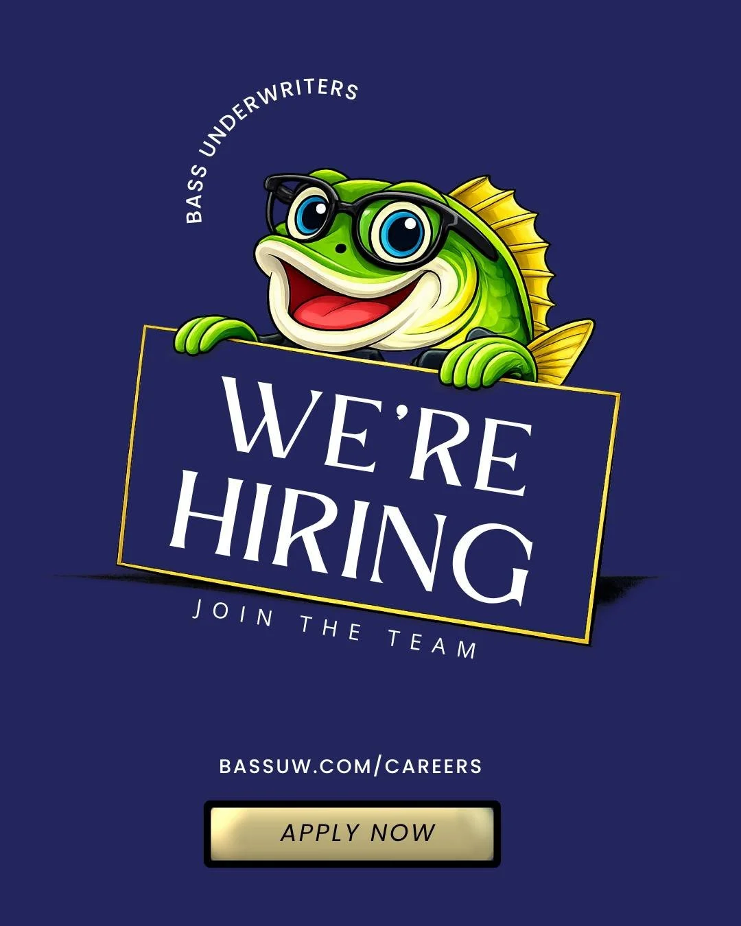 🌟 Join Our Team! At Bass Underwriters, we're on the lookout for talented individuals ready to make a big impact. 

If you're seeking a career that challenges and rewards in equal measure, we want to hear from you.

Let&rsquo;s build success together