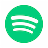 Spotify-App-Logo auf weißem Hintergrund