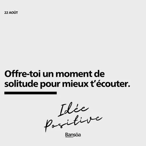 Et bonne journée !
Offre-toi un moment de solitude pour mieux t’écouter.
#accompagnement #coaching #préparationmentale #santémentale #penséepositive
