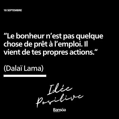 Et bonne journée !
“Le bonheur n’est pas quelque chose de prêt à l’emploi. Il vient de tes propres actions.“
(Dalaï Lama)
#accompagnement #coaching #préparationmentale #santémentale #pe