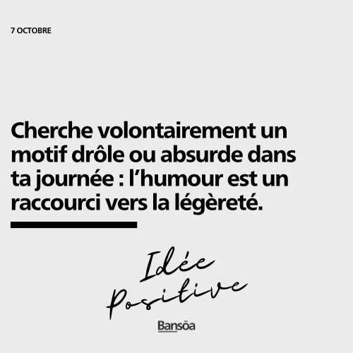 Et bonne journée !
Cherche volontairement un motif drôle ou absurde dans ta journée :
l’humour est un raccourci vers la légèreté.
#accompagnement #coaching #préparationmentale #santément