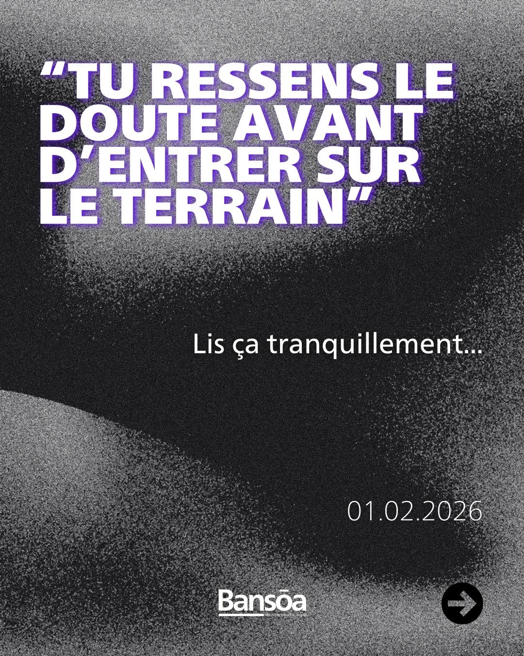 &ldquo;Tu ressens le doute avant d&rsquo;entrer sur le terrain&rdquo;

Il arrive parfois juste avant l&rsquo;&eacute;chauffement.
Il murmure dans ta t&ecirc;te.
Il questionne ta place.

Aujourd&rsquo;hui, regarde ce doute.
Il montre ton exigence.

Le