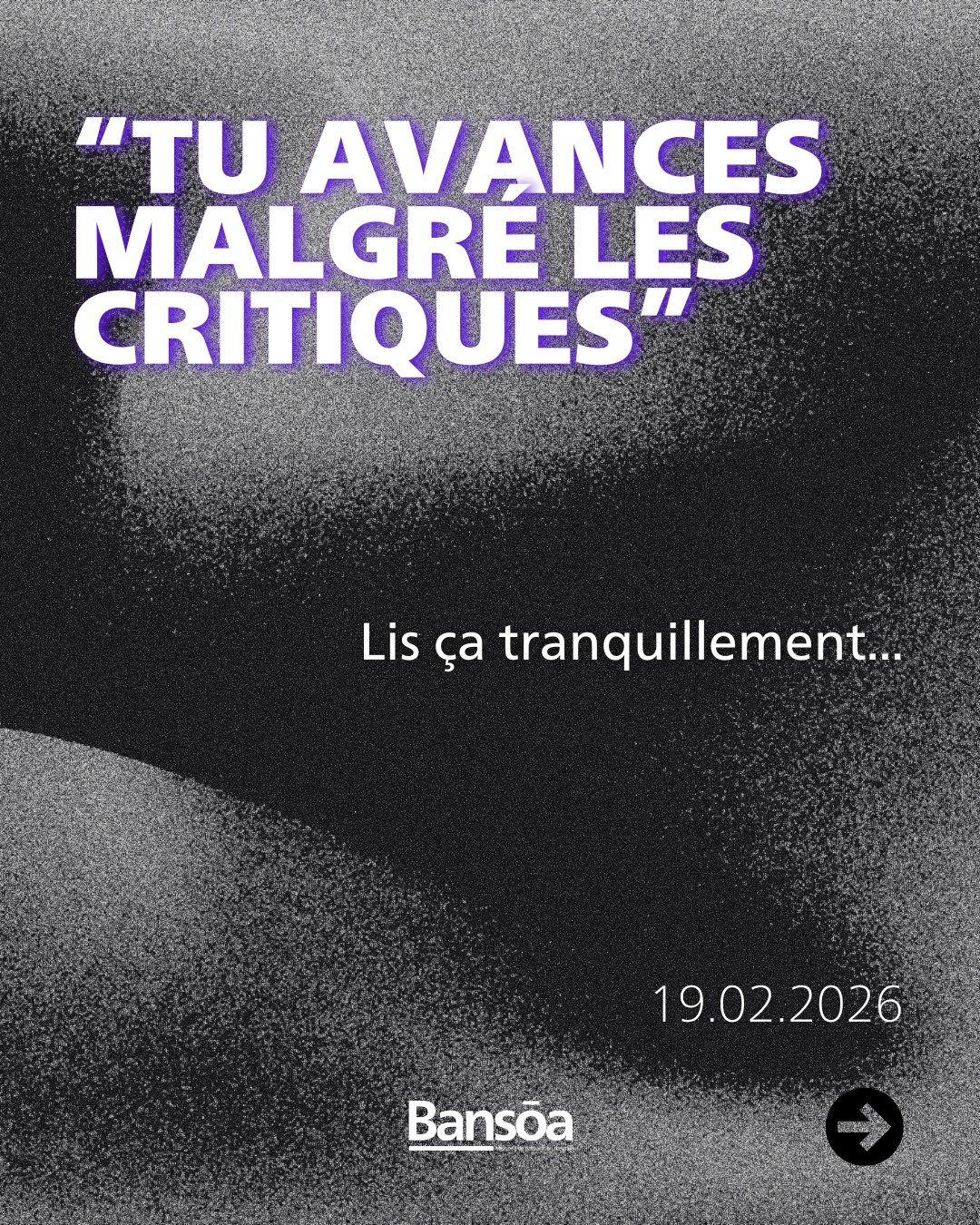 &ldquo;Tu avances malgr&eacute; les critiques&rdquo;

Elles existent.
Elles circulent.
Elles touchent parfois.

Un commentaire apr&egrave;s le match.
Un message.
Un regard.

Le cerveau capte tout.
Il analyse.
Il amplifie.

Puis tu reviens &agrave; qu