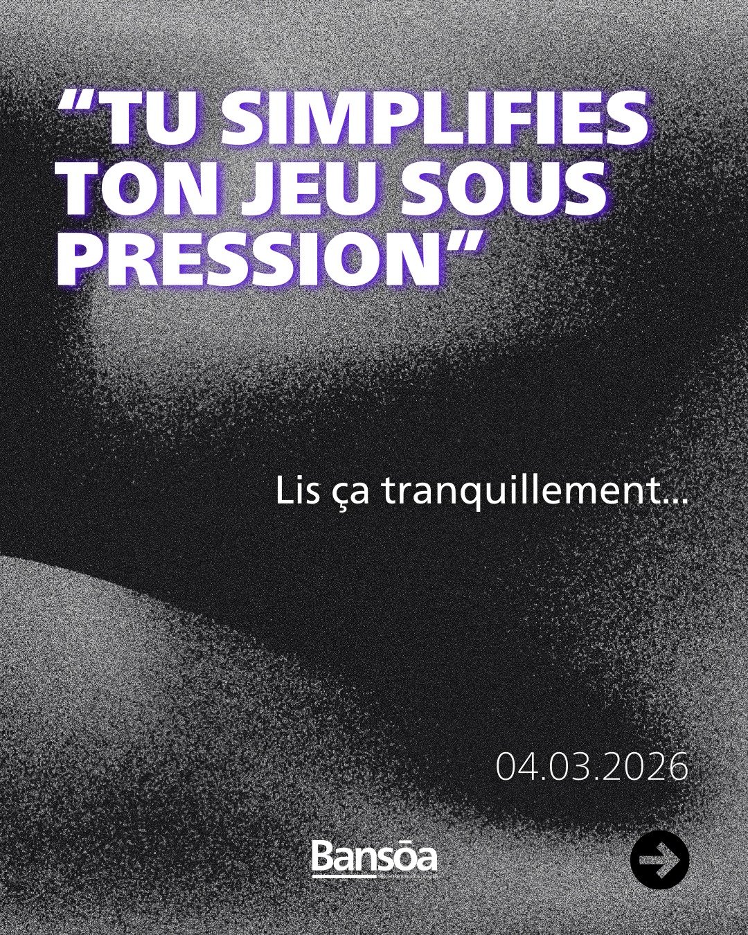 &ldquo;Tu simplifies ton jeu sous pression&rdquo;

Quand l&rsquo;enjeu augmente, une tentation appara&icirc;t : vouloir faire plus.
Plus vite. Plus fort. Plus spectaculaire.

Et souvent, c&rsquo;est l&agrave; que les erreurs arrivent.

Les joueurs ex