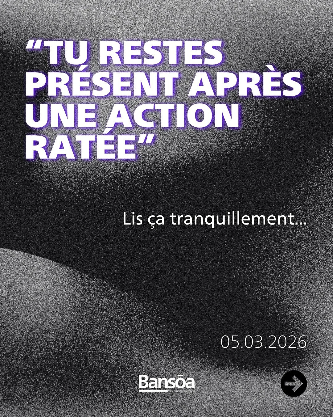 &ldquo;Tu restes pr&eacute;sent apr&egrave;s une action rat&eacute;e&rdquo;

Une perte de balle.
Un duel perdu.
Une d&eacute;cision que tu aurais voulu diff&eacute;rente.

Pendant une seconde, ton esprit veut revenir en arri&egrave;re.
Analyser. Corr