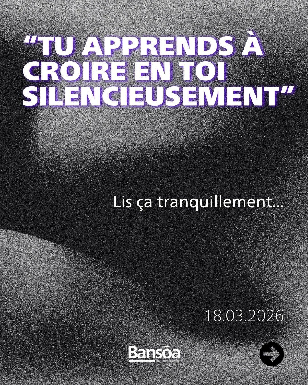 &ldquo;Tu apprends &agrave; croire en toi silencieusement&rdquo;

La confiance mature parle peu. Elle agit.
Tu n&rsquo;as pas besoin de montrer que tu crois en toi.
Tu marches, tu touches le ballon, tu cours, tu r&eacute;p&egrave;tes les gestes, et c