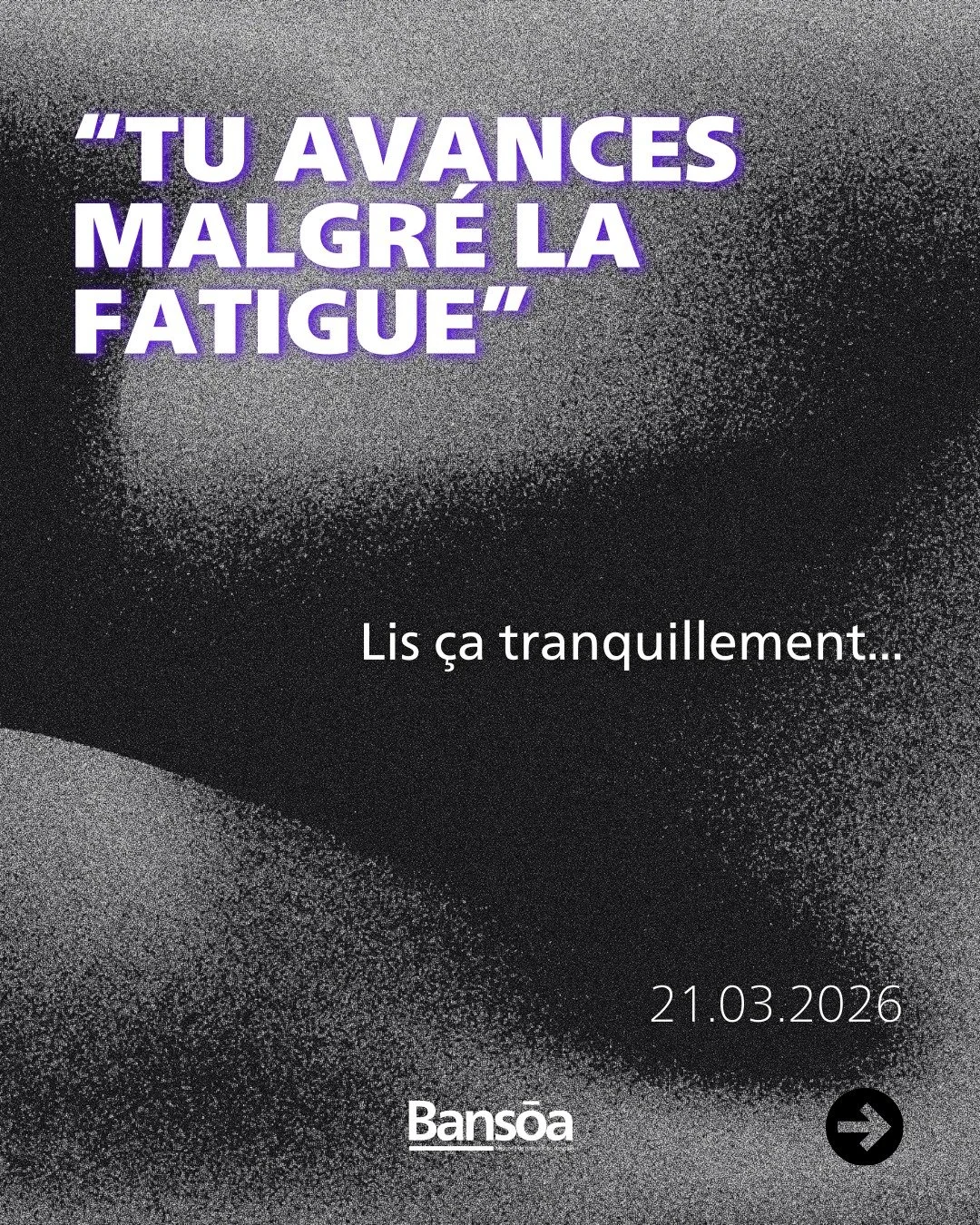 &ldquo;Tu avances malgr&eacute; la fatigue&rdquo;

Tu cours depuis 70 minutes, tes jambes br&ucirc;lent, ton souffle saccade.
Le public ne voit pas l&rsquo;effort suppl&eacute;mentaire que tu fournis.
Ton corps t&rsquo;envoie des signaux : ralentis&h