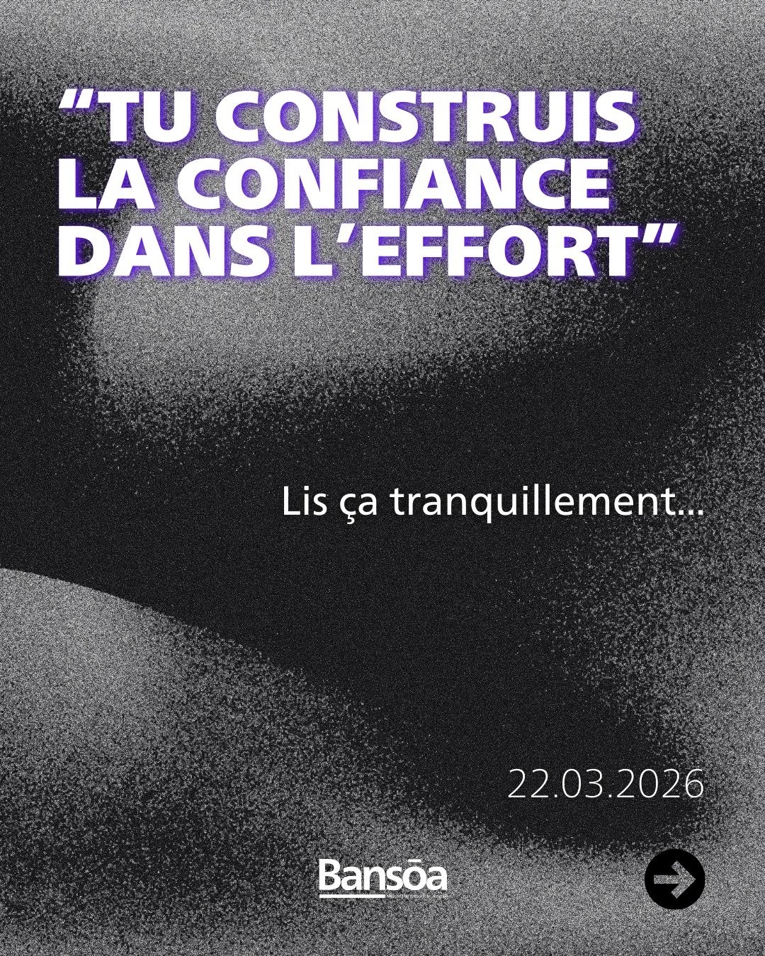 &ldquo;Tu construis la confiance dans l&rsquo;effort&rdquo;

Il y a des journ&eacute;es o&ugrave; rien ne semble visible.
Tu r&eacute;p&egrave;tes les gestes, les courses, les passes, et personne ne regarde.
Mais tu sais.
Chaque entra&icirc;nement in