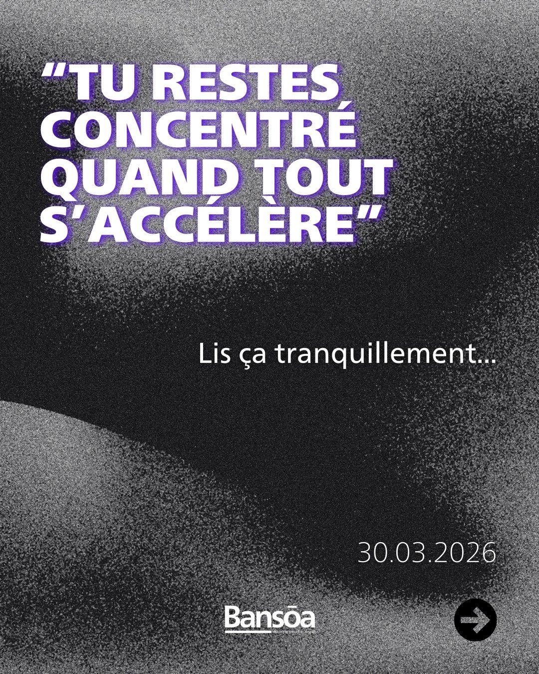 &ldquo;Tu restes concentr&eacute; quand tout s&rsquo;acc&eacute;l&egrave;re&rdquo;

Le match devient chaotique.
Les sollicitations arrivent de toutes parts.
Les &eacute;motions veulent prendre le dessus.
Mais tu choisis ton focus.

Aujourd&rsquo;hui,