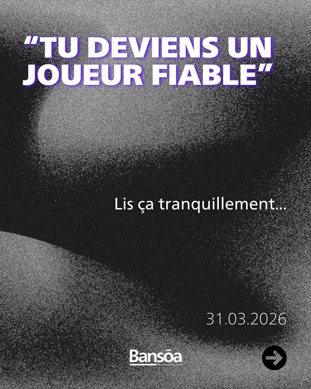 &ldquo;Tu deviens un joueur fiable&rdquo;

Tes efforts silencieux, ton engagement, ton calme et ta constance se manifestent dans ton jeu.
Les co&eacute;quipiers le sentent.
Le coach le voit.
Mais surtout, toi tu le sais.

Aujourd&rsquo;hui, incarne c