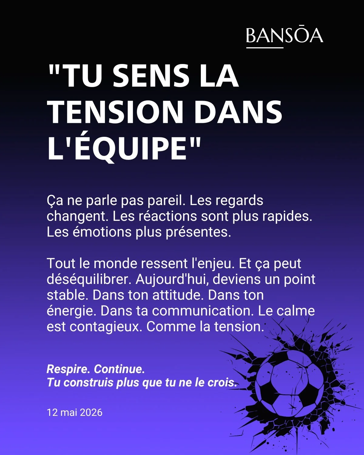 &ldquo;Tu sens la tension dans l&rsquo;&eacute;quipe&rdquo;

&Ccedil;a ne parle pas pareil.

Les regards changent.
Les r&eacute;actions sont plus rapides.
Les &eacute;motions plus pr&eacute;sentes.

Tout le monde ressent l&rsquo;enjeu.

Et &ccedil;a 