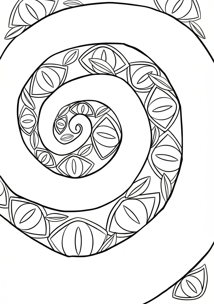 A black and white depiction of a snake with lots of cat-like eyes all around it as it spirals, inspired by the spirit of Grandmother Aya.  The panther.  The serpent.  Peru.