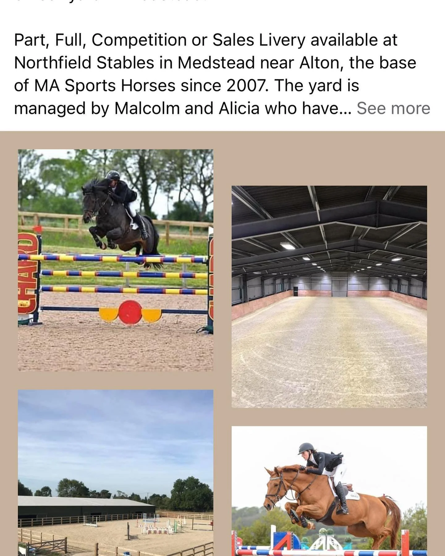 If you are looking for livery on a show jumping yard, please feel free to get in contact