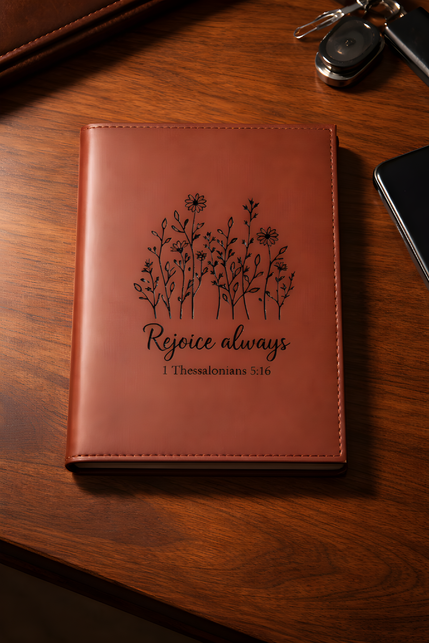 Inspirational Leather Journal - Red