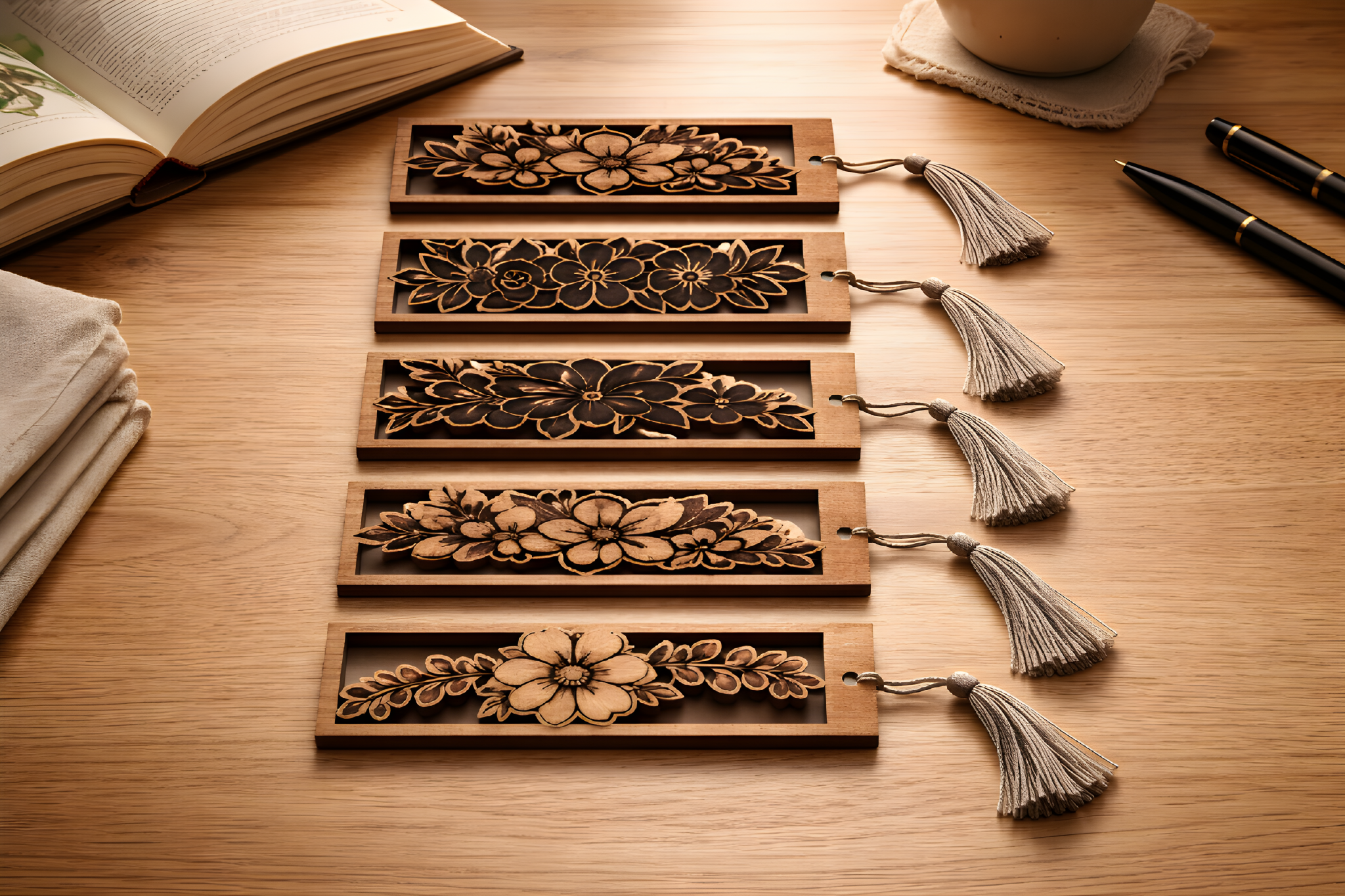 Flowers Bookmarkers - 8.5 in with tassel.png