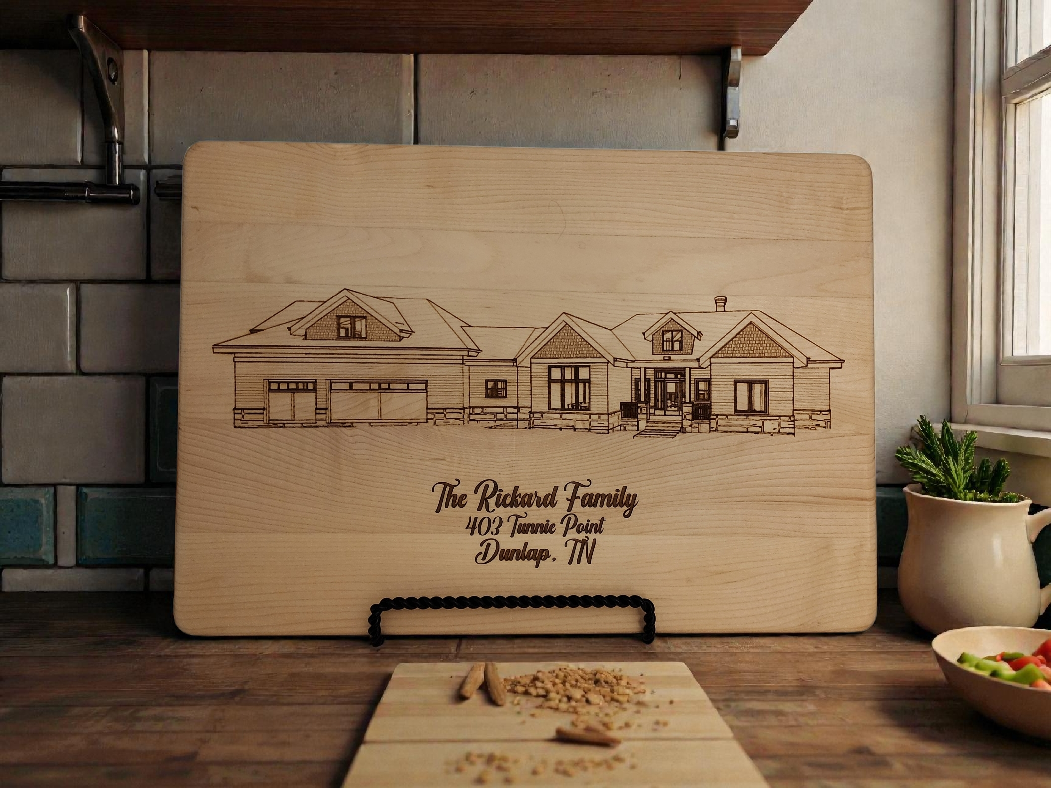 Custom Engraved Wooden Cutting Board