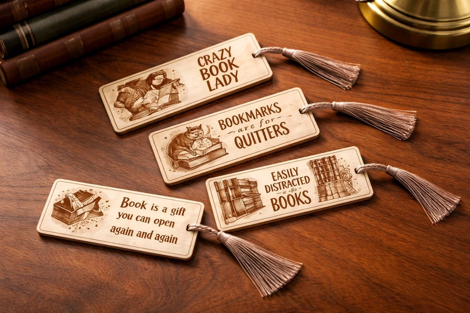 Custom Wooden Bookmarkers