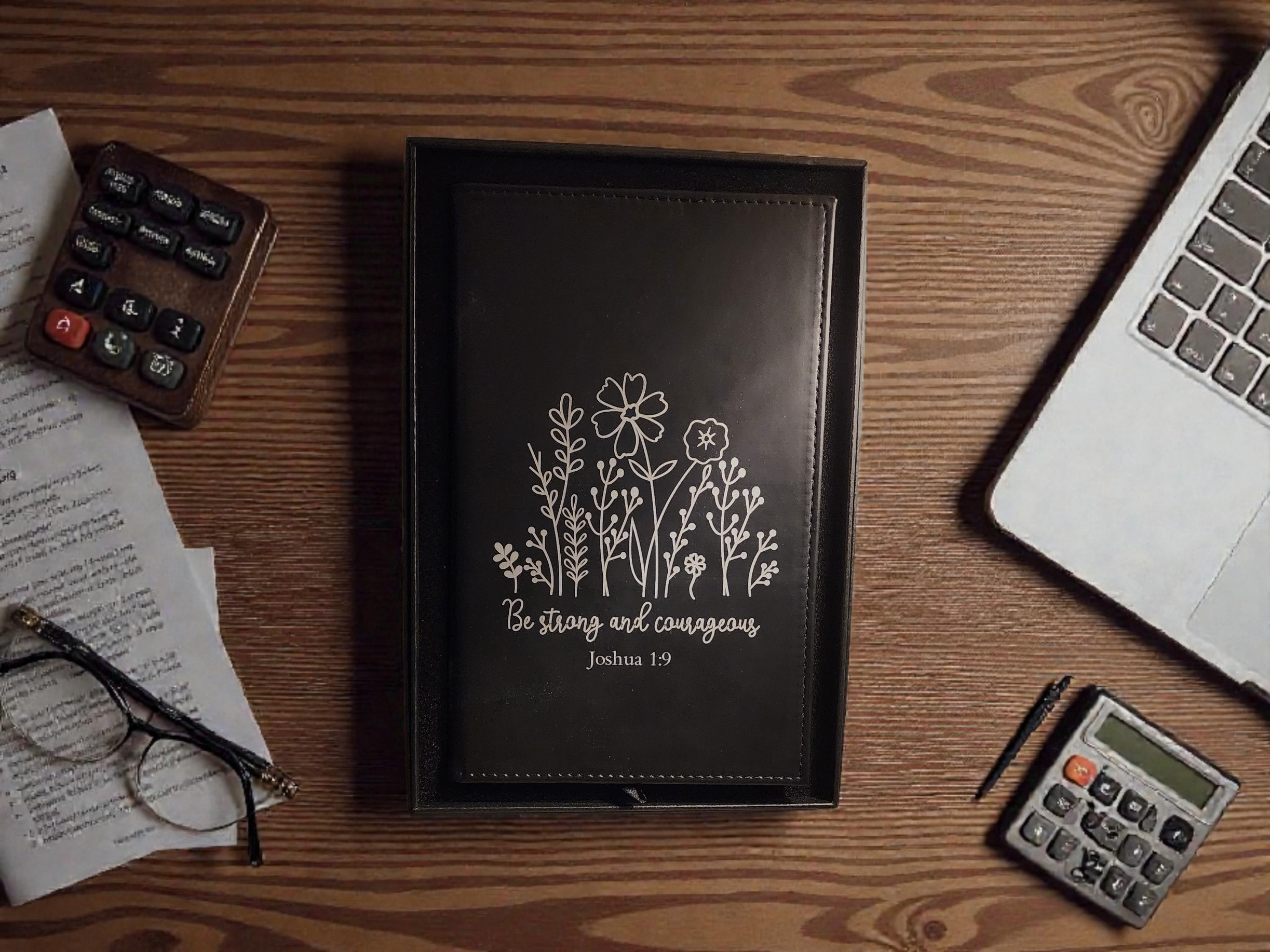 Inspirational Leather Journal - Black