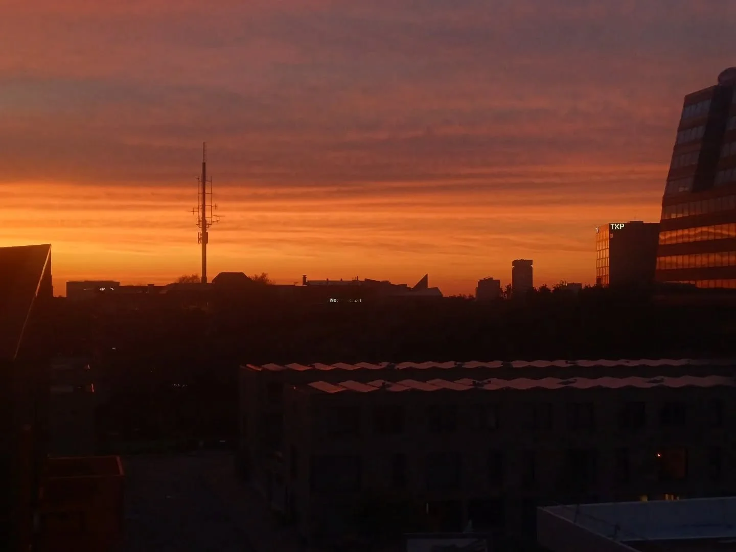 views of the sky from the new apartment