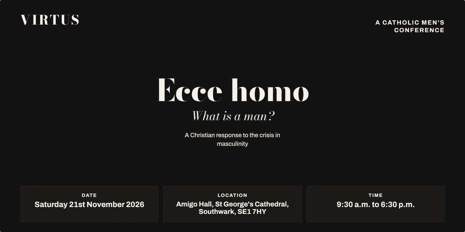 Youth 2000 goes to Ecce Homo: What is a Man?